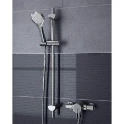 Bristan Sonique2 Exposed Thermostatic Surface Mounted Shower Valve With Adjustable Riser -Shower Baths Discount soq2shxarc d2