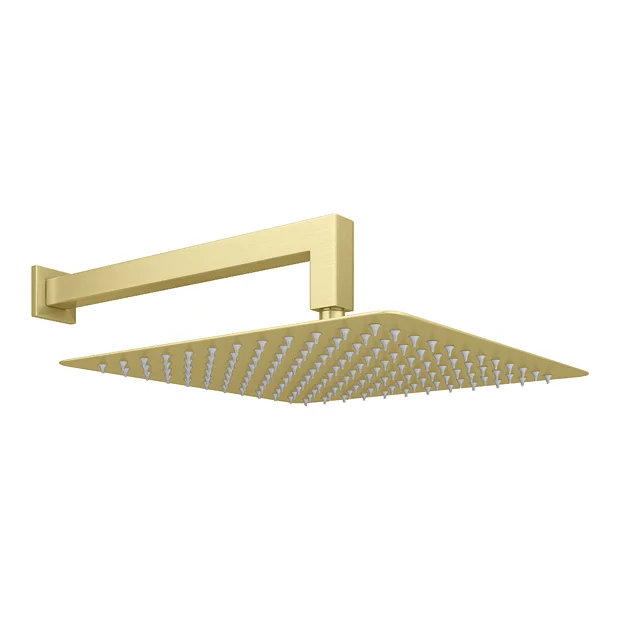 Arezzo Brushed Brass Square Shower Package With Concealed Valve + 300mm Head 5 Arezzo Brushed Brass Square Shower Package With Concealed Valve + 300mm Head - Image 3