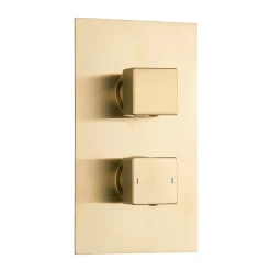 Arezzo Brushed Brass Square Shower Package With Concealed Valve + 300mm Head 11 Arezzo Brushed Brass Square Shower Package With Concealed Valve + 300mm Head -Shower Baths Discount sq2bbpk detail02