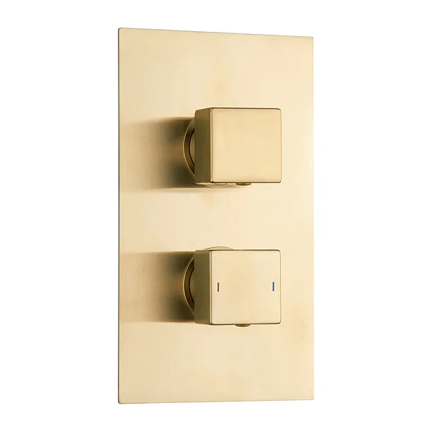 Arezzo Brushed Brass Square Shower Package With Concealed Valve + 300mm Head 6 Arezzo Brushed Brass Square Shower Package With Concealed Valve + 300mm Head - Image 4