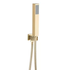 Arezzo Brushed Brass Square Thermostatic Shower Pack With 200mm Head + Handset -Shower Baths Discount sq4bbpk d2