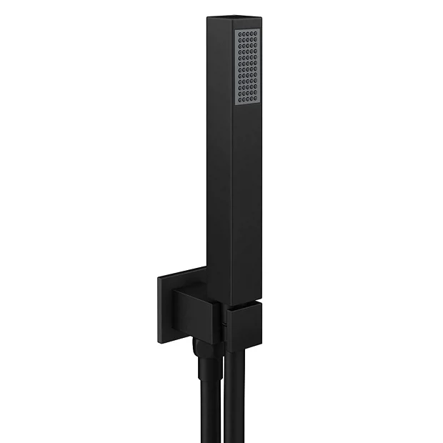 Arezzo 400mm Matt Black Recessed Square Shower Package With Concealed Valve + Handset 3 Arezzo 400mm Matt Black Recessed Square Shower Package With Concealed Valve + Handset
