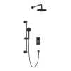 Heritage Bathroom Heritage Salcombe Concealed Thermostatic Shower With Fixed Head And Flexible Kit - Matt Black -Shower Baths Discount ssacdual03