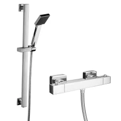 Milan Bathroom Milan Bar Shower Package With Modern Slider Handset Kit -Shower Baths Discount ssrk01stmv01 nl