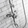 Urlington Bathroom Burlington Stour Thermostatic Exposed Two Outlet Shower Valve, Rigid Riser, Hose & Handset With Fixed Shower Head -Shower Baths Discount stour3 d3