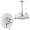 Ultra Beaumont Dual Concealed Thermostatic Shower Valve + Ceiling Mounted 8" Rose