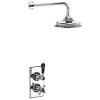Urlington Bathroom Burlington Trent Black Thermostatic Concealed Single Outlet Shower Valve With 6" Fixed Head 1 Urlington Bathroom Burlington Trent Black Thermostatic Concealed Single Outlet Shower Valve With 6" Fixed Head -Shower Baths Discount tf1sblav16 l