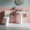 Britton Bathrooms Trim 600mm 1TH Basin With Full Pedestal