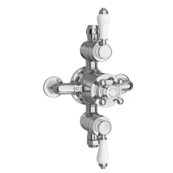 Trafalgar Triple Exposed Thermostatic Shower Valve + Slider Rail Kit With Rigid Riser 7 Trafalgar Triple Exposed Thermostatic Shower Valve + Slider Rail Kit With Rigid Riser -Shower Baths Discount trafalgartripleexposedthermostaticshowervalvesliderrailkitwithrigidriserd2