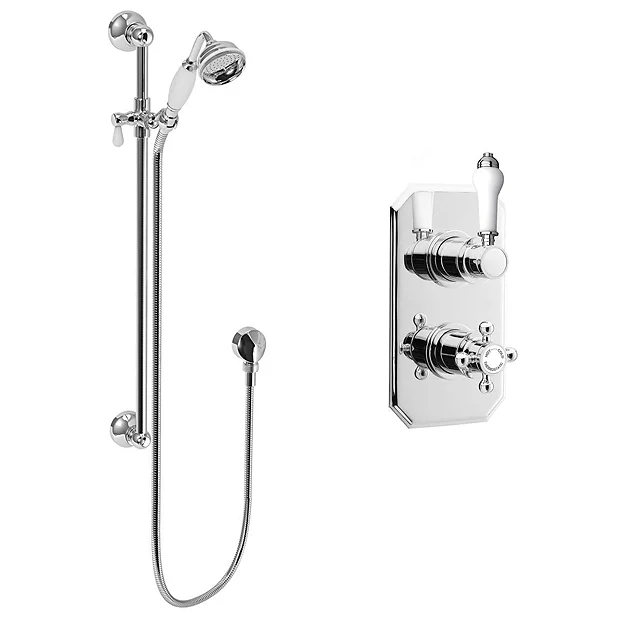 Trafalgar Twin Concealed Thermostatic Shower Valve + Slider Rail Kit 5 Trafalgar Twin Concealed Thermostatic Shower Valve + Slider Rail Kit - Image 3