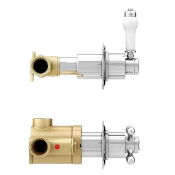 Trafalgar Concealed Individual Stop Tap + Thermostatic Control Valve With With Slider Rail Kit