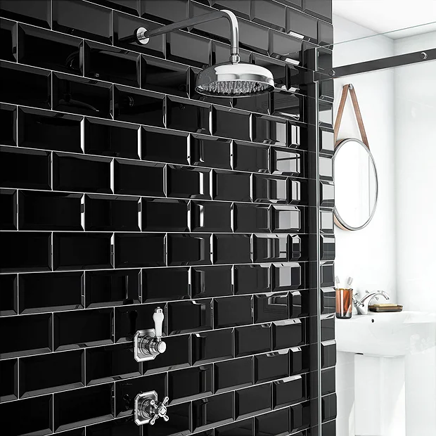 Trafalgar Traditional Concealed Individual Stop Tap + Thermostatic Control Valve With 8" Shower Head 4 Trafalgar Traditional Concealed Individual Stop Tap + Thermostatic Control Valve With 8" Shower Head - Image 2