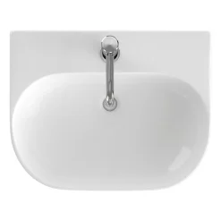 Britton Bathrooms Trim 500mm 1TH Basin With Full Pedestal