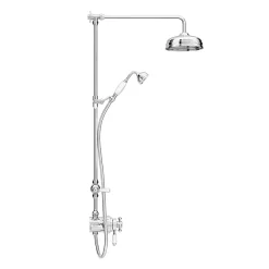 Trafalgar Victorian Exposed Valve Inc. Rigid Riser Kit, Diverter, 8" Rose + Handset