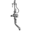 Hudson Reed Topaz Triple Thermostatic Shower Valve With Rigid Riser Kit & Bath Spout -Shower Baths Discount tsvt103 d3