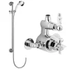 Ultra Traditional Twin Exposed Thermostatic Valve + Slider Rail Kit -Shower Baths Discount ultratraditionaltwinexposedthermostaticvalvesliderrailkitlrg