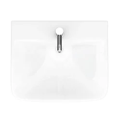 Venice Modern Short Projection Basin & Pedestal (550mm Wide - 1 Tap Hole)