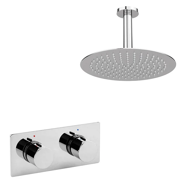Venice Round Shower System With Concealed Valve + Ceiling Mounted Head 4 Venice Round Shower System With Concealed Valve + Ceiling Mounted Head - Image 2