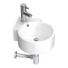 Victorian Plumbing Othello Round Wall Hung Corner Basin 1TH - 310 X 440mm -Shower Baths Discount ves035 n d2