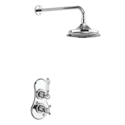 Urlington Bathroom Burlington Severn Thermostatic Concealed Single Outlet Shower Valve With Fixed Head
