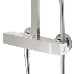 Bristan Vertico Thermostatic Exposed Bar Shower With Rigid Riser - Chrome