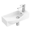 Valencia 500mm Mini Wall Hung Ceramic Basin -Shower Baths Discount vwhb02 d1