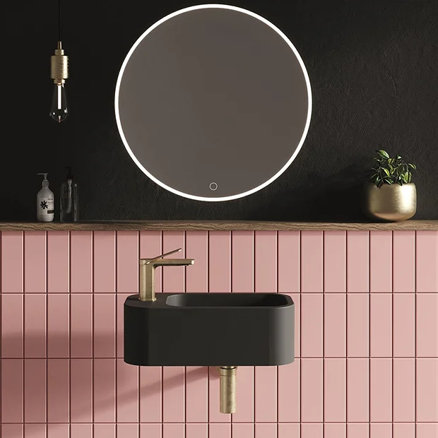 Crosswater Popolo 480 X 250mm (1TH) Wall Hung Cloakroom Basin - Matt Black 4 Crosswater Popolo 480 X 250mm (1TH) Wall Hung Cloakroom Basin - Matt Black - Image 2