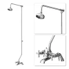 Victorian Plumbing Victoria Bath Shower Mixer With Rigid Riser Kit & 5" Shower Head - Chrome -Shower Baths Discount xabs01 l